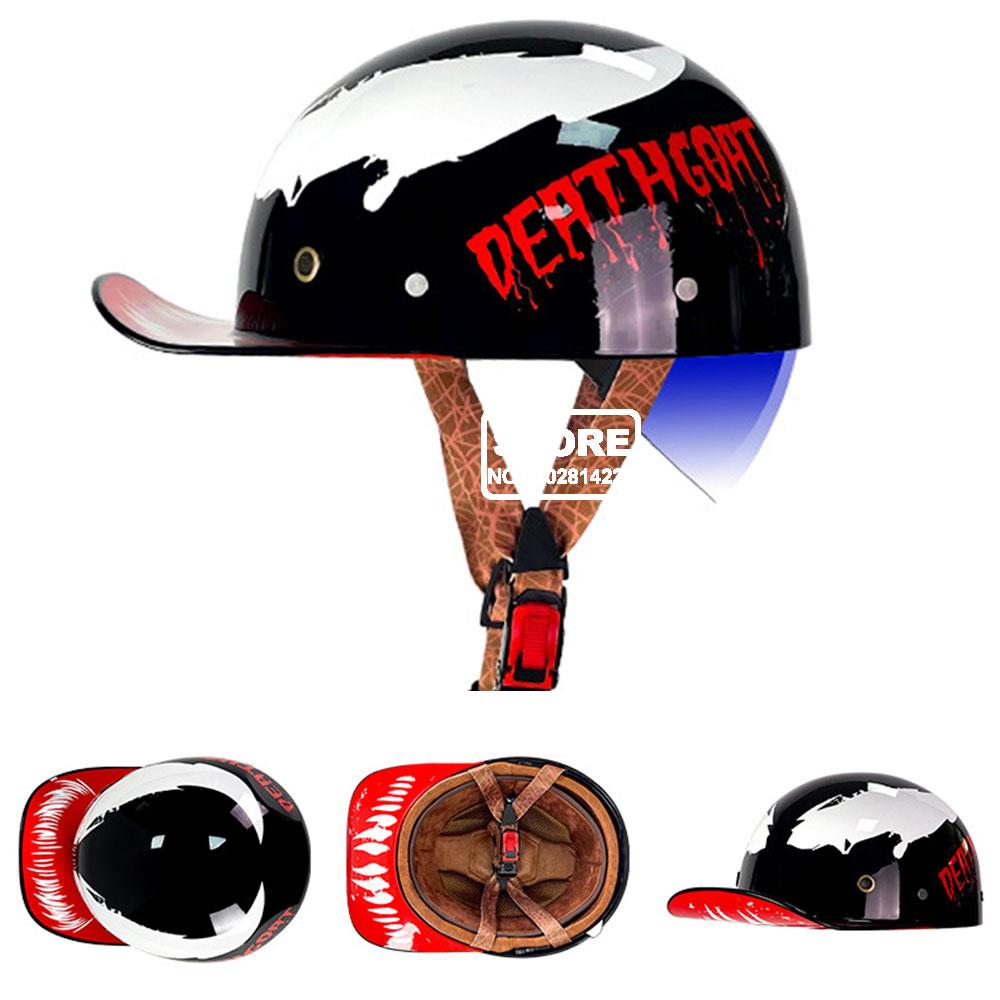 Retro Baseball Cap Motorcycle Helmet