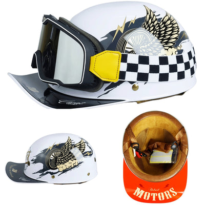 Retro Baseball Cap Half-Face Motorcycle Helmet