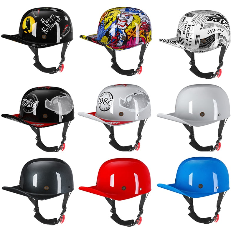 Retro Motorcycle Helmet baseball cap