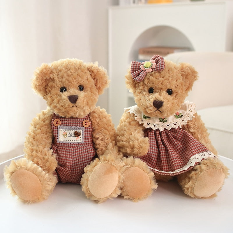 Couple Lovely Teddy Bear  Plush Toys Stuffed