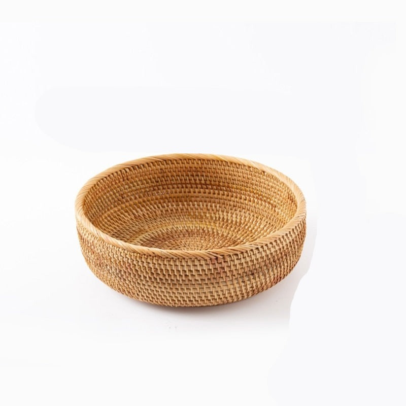 Handwoven Rattan Wicker Basket