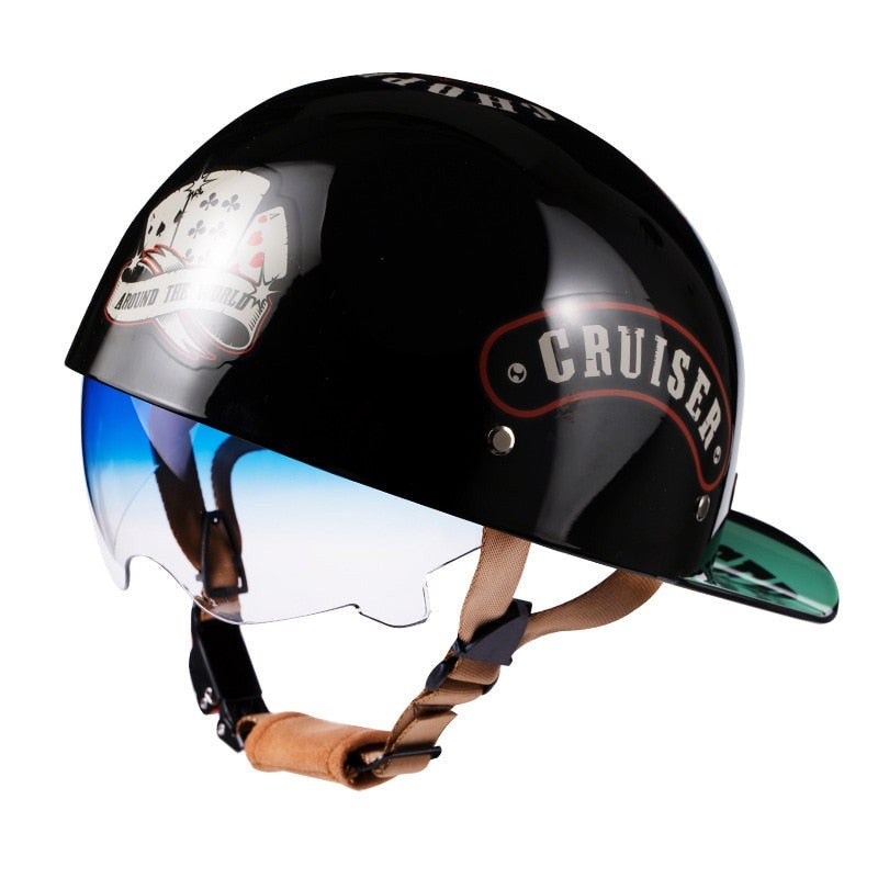 Baseball Cap Motorcycle  Scooter Helmet