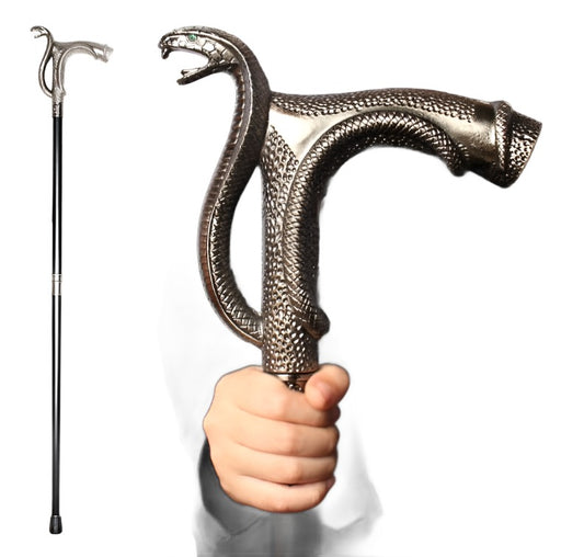 Luxury  Cobra Head Walking Stick Cane