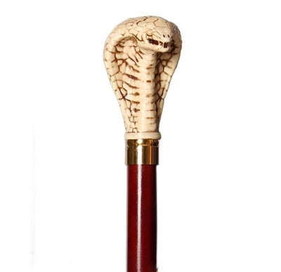 Cobra-Head Handle Wooden Walking Sticks Cane