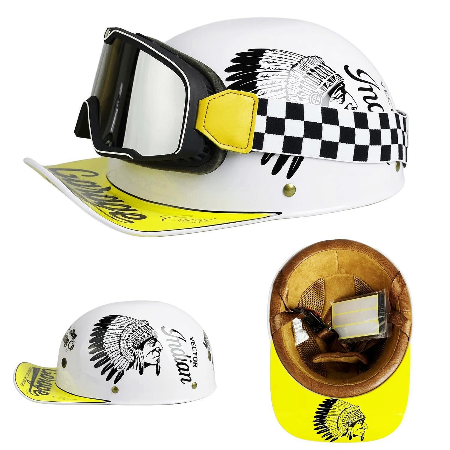 Retro Baseball Cap Half-Face Motorcycle Helmet