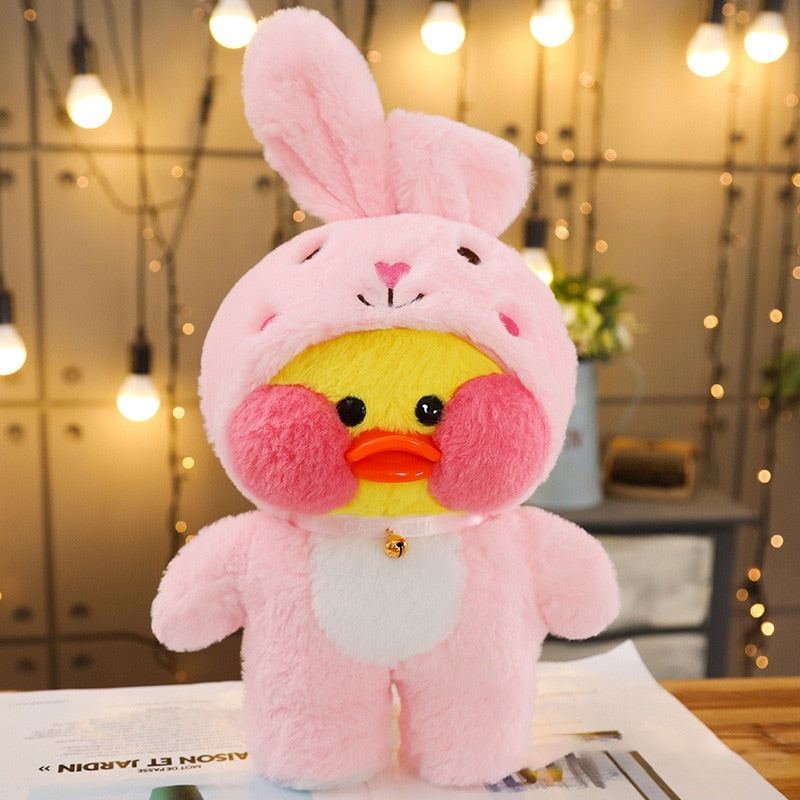 Kawaii LaLafanfan Yellow Duck Transformed Animals Plush Stuffed