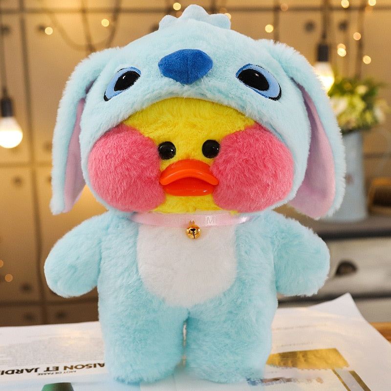 Kawaii LaLafanfan Yellow Duck Transformed Animals Plush Stuffed