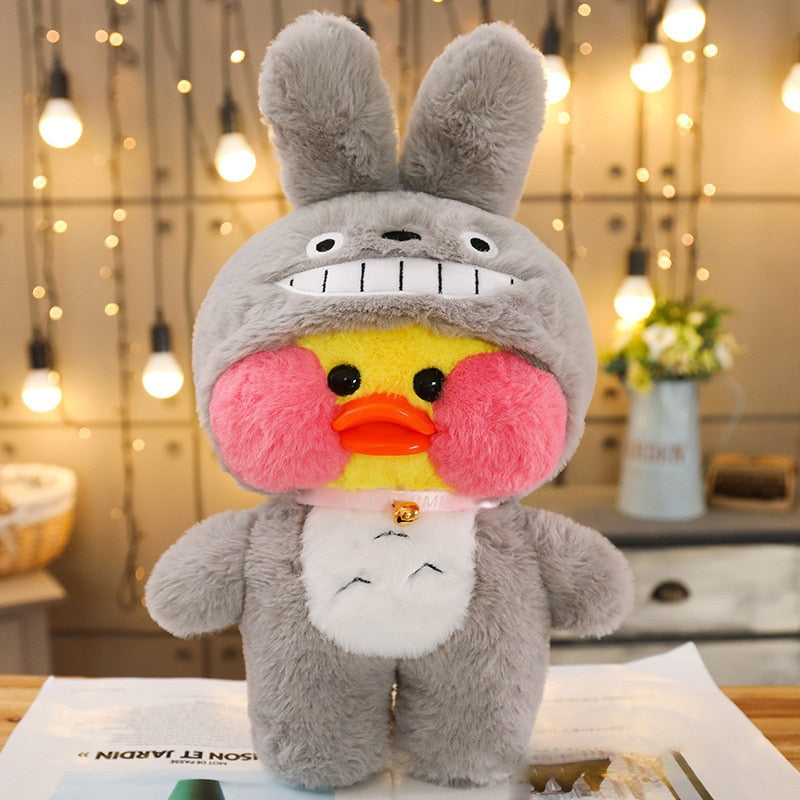 Kawaii LaLafanfan Yellow Duck Transformed Animals Plush Stuffed