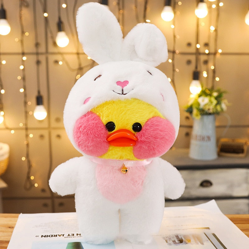 Kawaii LaLafanfan Yellow Duck Transformed Animals Plush Stuffed