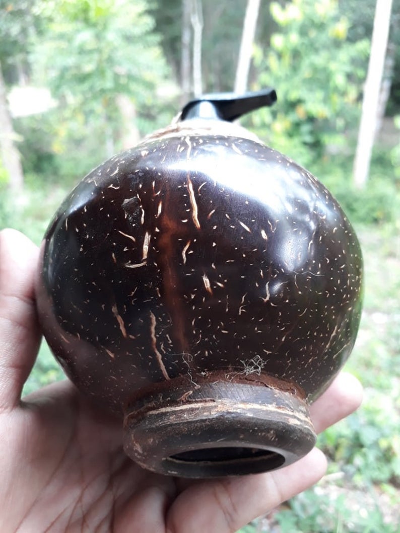 Coconut shell soap dispenser Bump bottle bathroom decor ideas - Goods Shopi