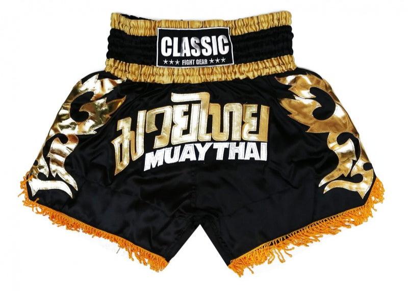 Muay thai shorts Classic Black : CLS-018 - Goods Shopi