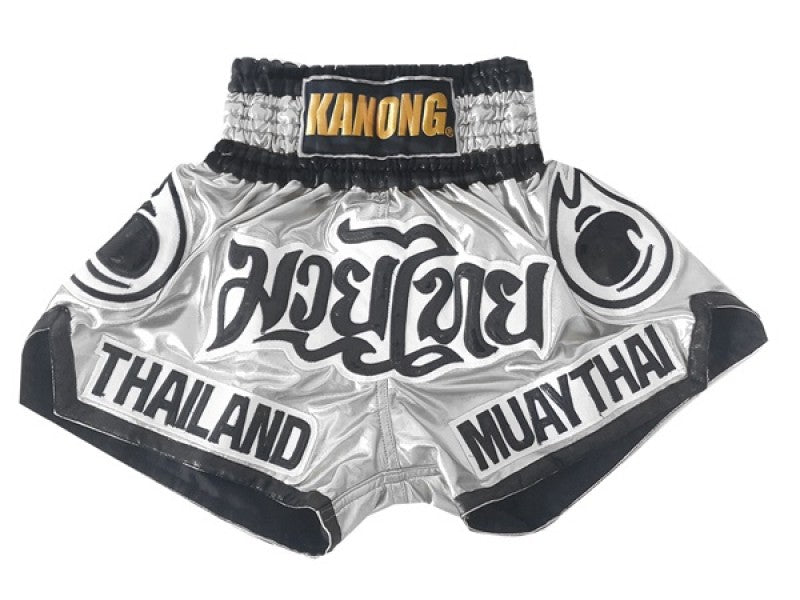 Muay thai shorts Kanong Silver : KNS-118 - Goods Shopi