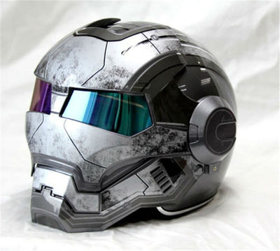 Gray Helmet motorcycle  Iron Man Style