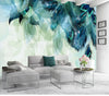 3D Wallpaper Mural  Abstract Art Blue Feather - Goods Shopi