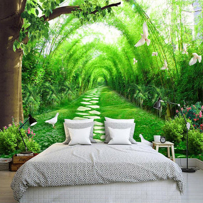 Natural Landscape Bedroom 3D Mural Wallpaper - Goods Shopi