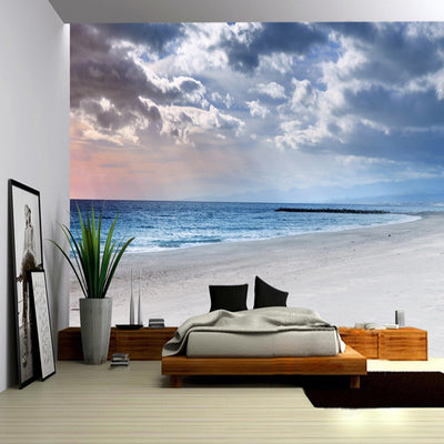 3D Mural Seaside Landscape  Wallpaper - Goods Shopi