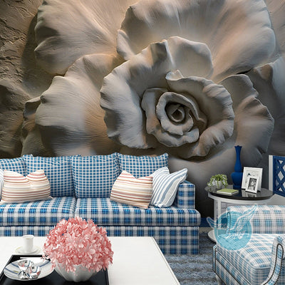3D Wallpaper Mural Rose Flowers Abstract Art - Goods Shopi