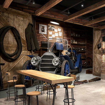 3D Wallpaper Car Retro Nostalgic Style - Goods Shopi