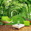 3D Wallpaper Green Forest Tree Tunnel Lawn - Goods Shopi