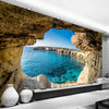 3D Wallpaper Mural Nature Cave Seascape - Goods Shopi