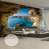 3D Wallpaper Mural Nature Cave Seascape - Goods Shopi