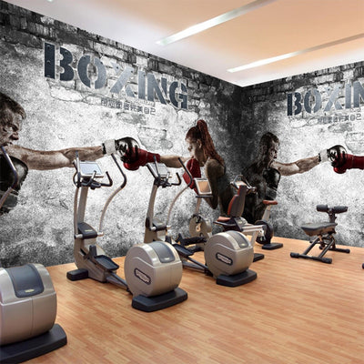 Mural Wallpaper 3D Abstract Boxing Gym - Goods Shopi