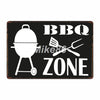 Metal Signs Antique BBQ ZONE - Goods Shopi