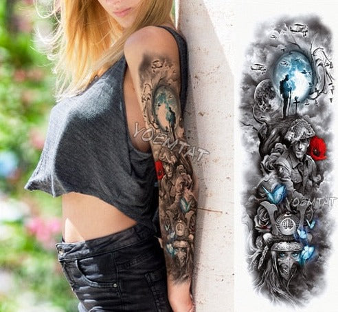 Women  Tattoos  temporary Arm sleeve - Goods Shopi