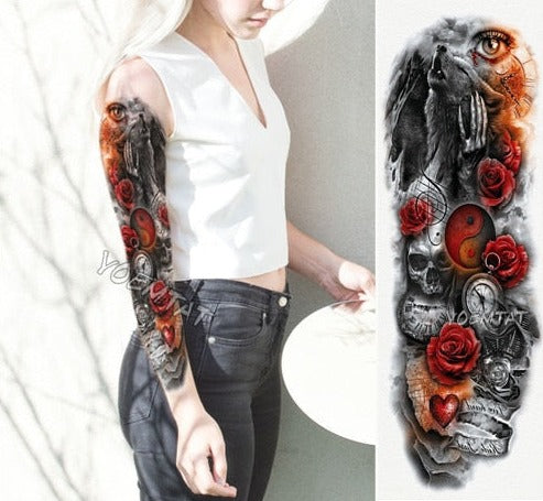 Women  Tattoos  temporary Arm sleeve - Goods Shopi