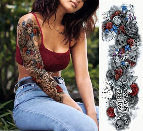 Women  Tattoos  temporary Arm sleeve - Goods Shopi