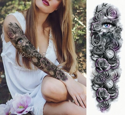 Women  Tattoos  temporary Arm sleeve - Goods Shopi