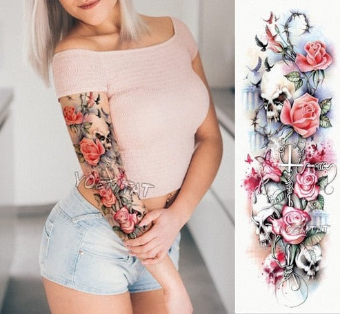 Women  Tattoos  temporary Arm sleeve - Goods Shopi