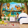 Children Room Jungle 3D Mural Cartoon Wallpaper - Goods Shopi