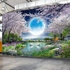 Moon Cherry Blossom 3D Mural Wall Paper - Goods Shopi