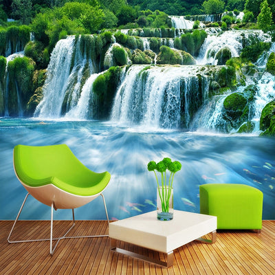 3D Wallpaper Waterfall Nature Landscape - Goods Shopi