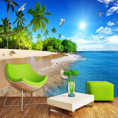 Wallpaper 3D Seaside Landscape Nature - Goods Shopi