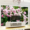 3D Mural Wallpaper Pink Flowers - Goods Shopi
