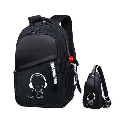 USB School bags waterproof large backpack - Goods Shopi